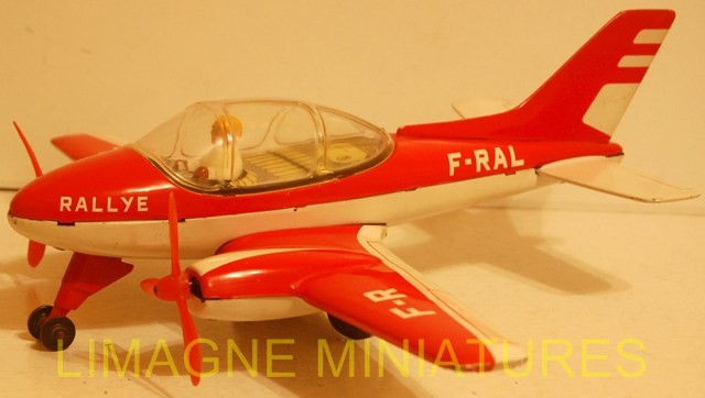 Avion Joustra Rallye F-RAL N°563 – Friction – Jouet Ancien En Tôle – Occasion